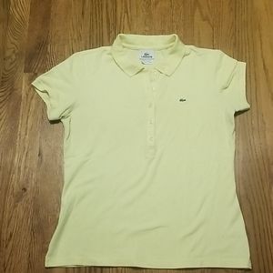 Lacoste pale yellow polo